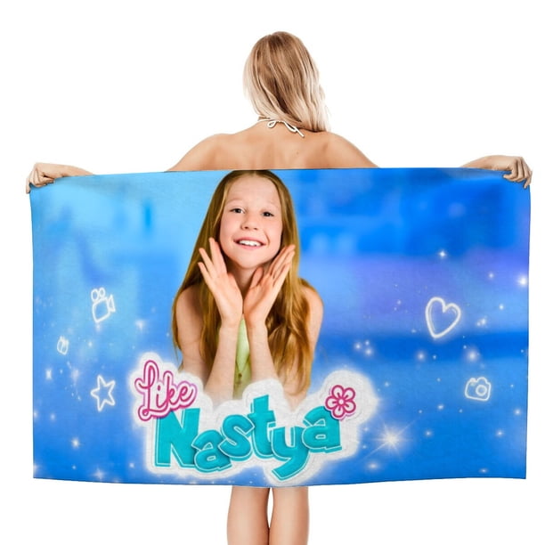 Like Nastya Toalla de playa de secado rápido con diseño temático, regalo para mujeres y niñas, ideal para cumpleaños, fans, amantes de la música, uso en la playa o al aire libre, 78 × 160 cm