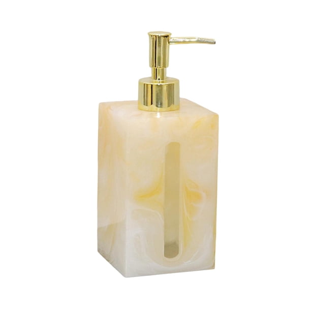 Dispensador de jabón Dispensador de jabón líquido de resina Dispensadores de encimera de baño Estilo de mármol Botella de loción de champú recargable