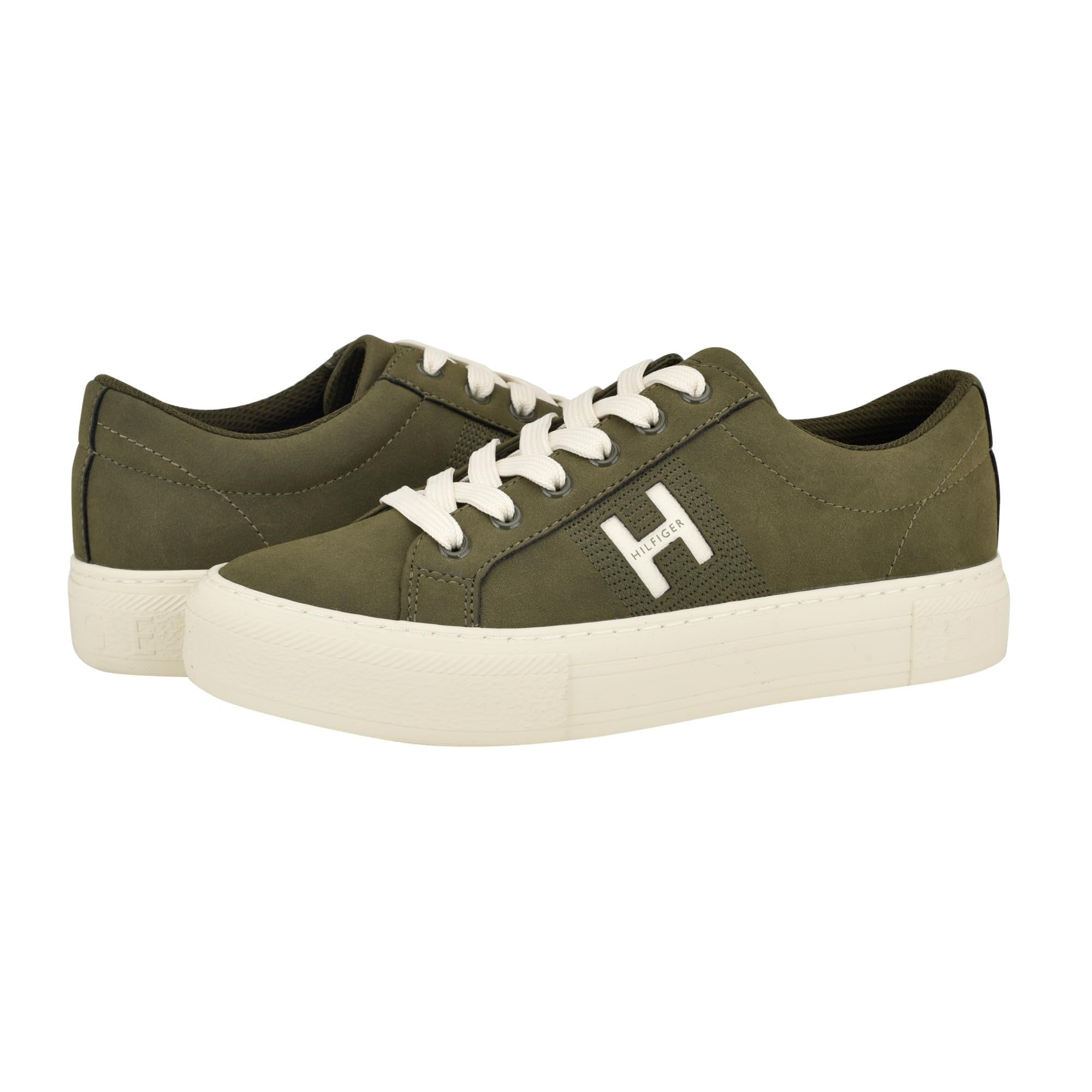 Zapatilla Tommy Hilfiger Aconia Para Mujer, Color Verde Oscuro, Talla 5