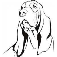 Rienda Libre Graphics - Decomural Basset Hound Dog Ws-18704