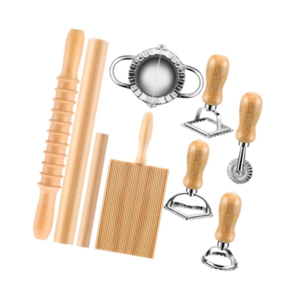 Kit de herramientas para hacer pasta, máquina para hacer pasta de ñoquis, juego de sellos para hacer ravioles, utensilios de cocina, para regalos de 9 piezas