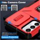 thumbnail image 4 of Funda Armada para Samsung Galaxy A05S con Tapa Deslizante y Soporte Magnético Giratorio Rojo, 4 of 5