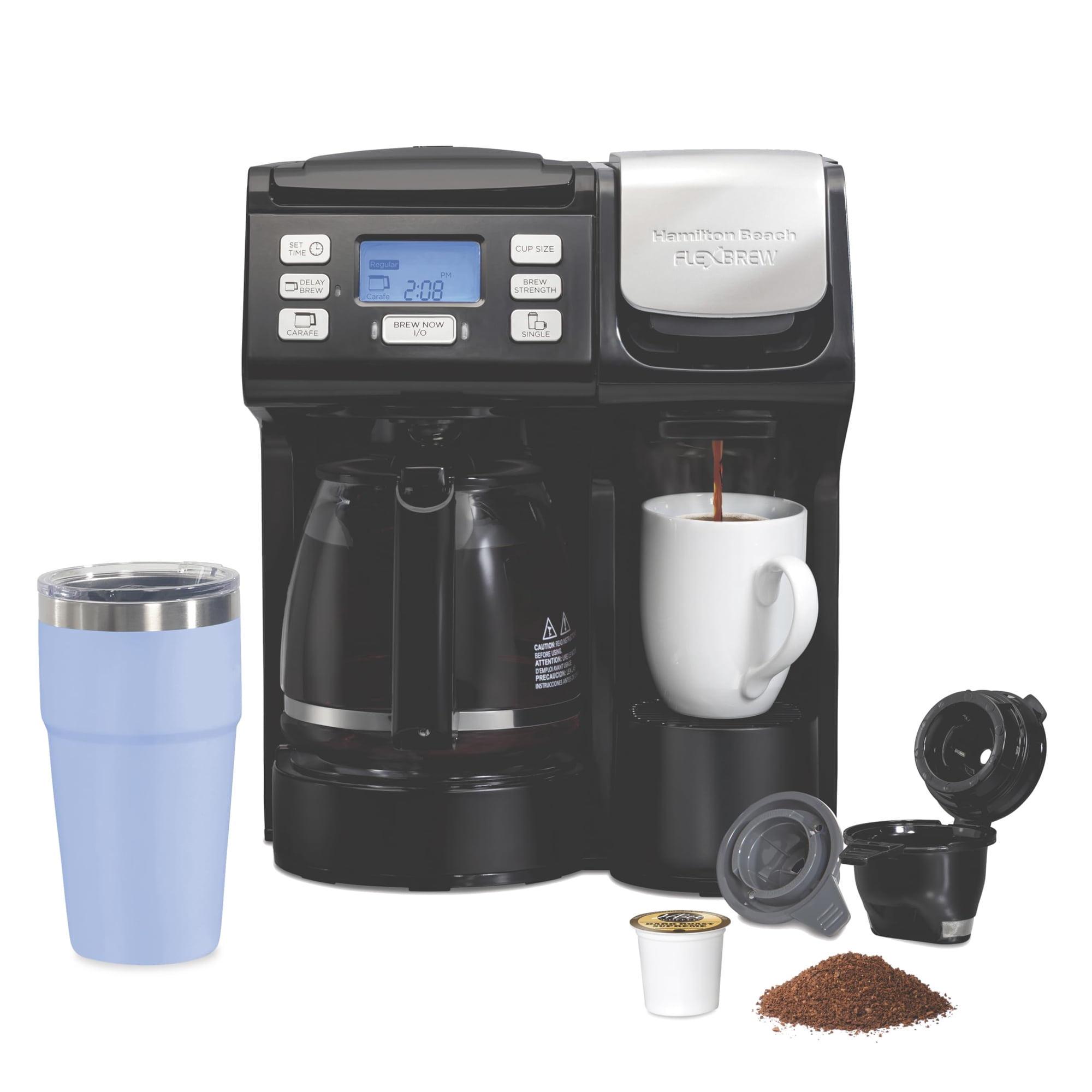 Cafetera Hamilton Beach Flexbrew Trio De 12 Tazas, Negra