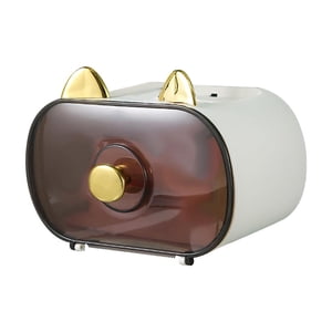 Bothyi - Estuche De Pañuelos Con Asa, Decoración Bonita Para Encimera De Tocador, Coche De Escritorio, Color Blanco