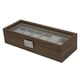 thumbnail image 4 of Caja De Exhibición De Reloj Portátil De 6 Ranuras Con Organizador De Almacenamiento De Joyería Superior Transparente, 4 of 5