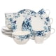 thumbnail image 1 of Juego de Vajilla Elama Blue Rose de 16 Piezas para 4 Personas, 1 of 8
