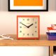 thumbnail image 2 of Reloj de escritorio JONES CLOCKS® Disco | Diseño cuadrado elegante | Naranja | Estiloso y fácil de leer para estantería, mesa, repisa o mesita de noche, 2 of 6