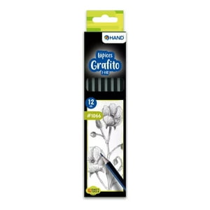 Lapices Grafito Hexagonales 2Hb Sin Goma 12Un Hand Gris Oscuro