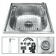 thumbnail image 1 of Lavaplatos Clasico 46x42 Sobrepuesto Acero Inoxidable Plateado, 1 of 3