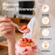 thumbnail image 3 of Lamosi 100 Count Extra Heavy Duty Clear Plastic Forks and Spoons, 3 of 3