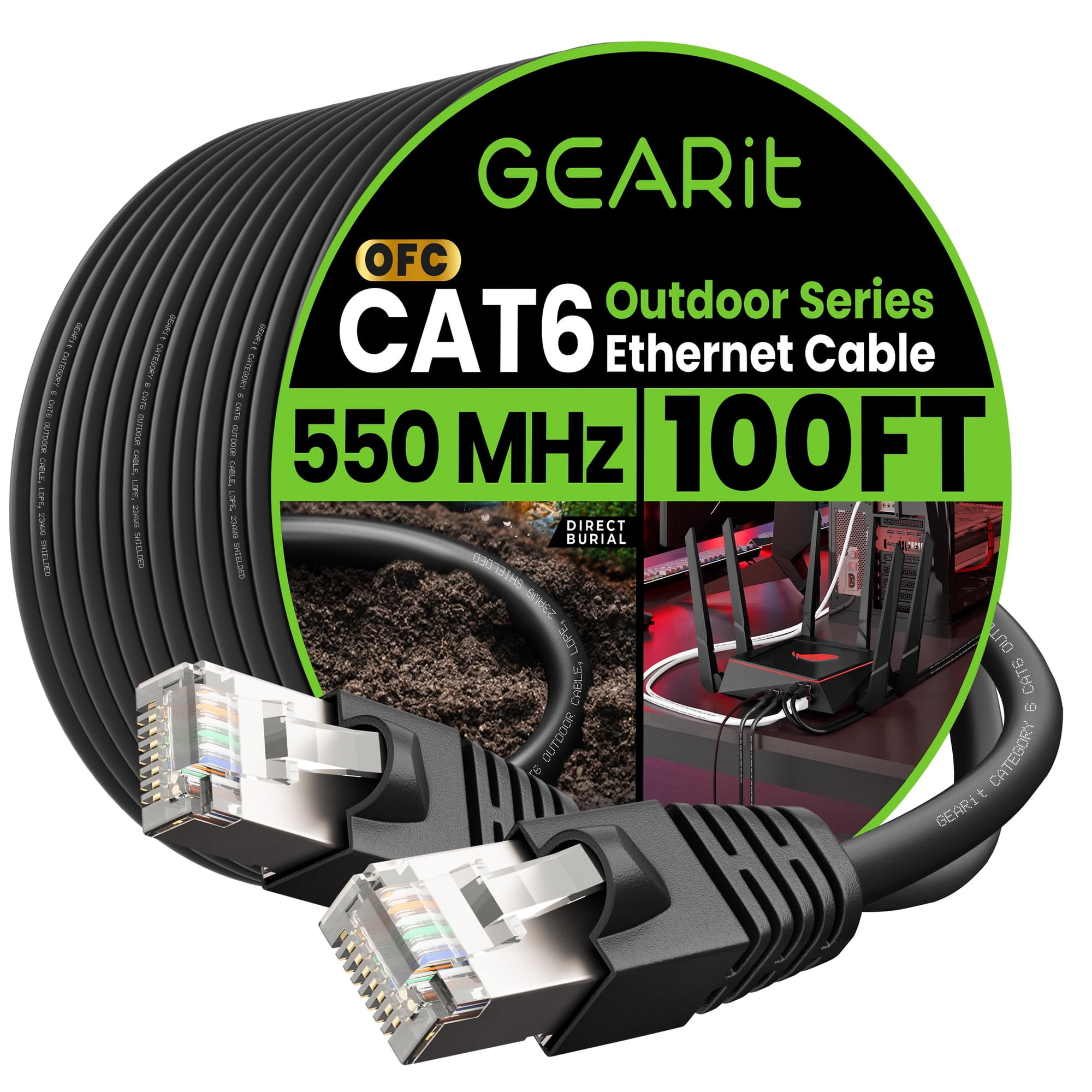 Cable Ethernet Gearit Cat6 Outdoor 30 M 23 Awg De Cobre Puro Ftp