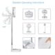 thumbnail image 4 of Ventilador portátil, recargable y plegable, 7200 mAh, blanco, 4 of 7