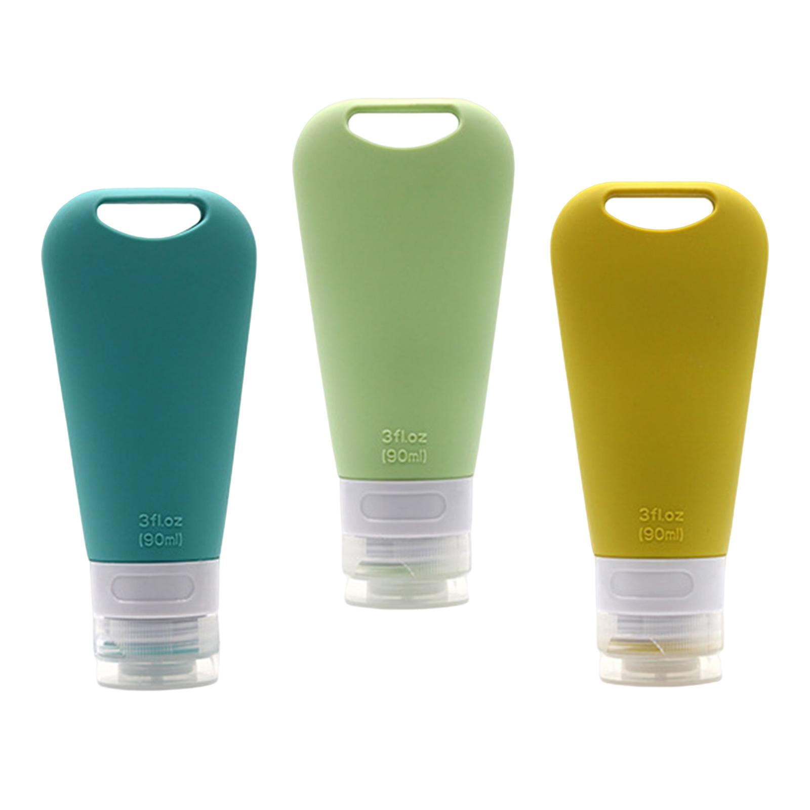 Ioensy - Juego De Botellas De Viaje De Silicona De 90 Ml, Botellas Cosméticas Para Apretar, Duraderas, A Prueba De Fugas, 3 Uds.