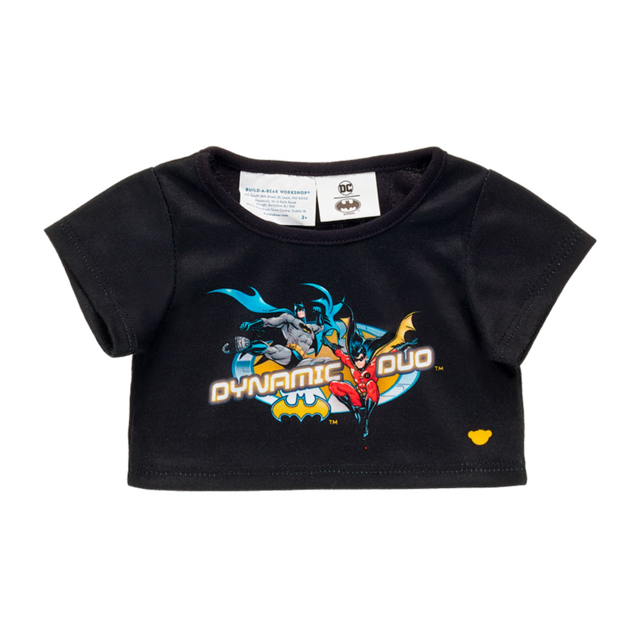 Polera Build A Bear Batman Estampado Negro Y Amarillo