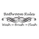 thumbnail image 1 of Decomural Bathroom Rules Wash Brush Flush WS-40925, 1 of 2