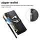 thumbnail image 4 of Funda Billetera con Cierre para [Xiaomi Redmi A7 Pro] con Tarjetero, Soporte y Correa de ManoNegro, 4 of 5