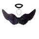 thumbnail image 1 of Alas De Angel + Halo Aureola - Negras - Medianas, 1 of 1