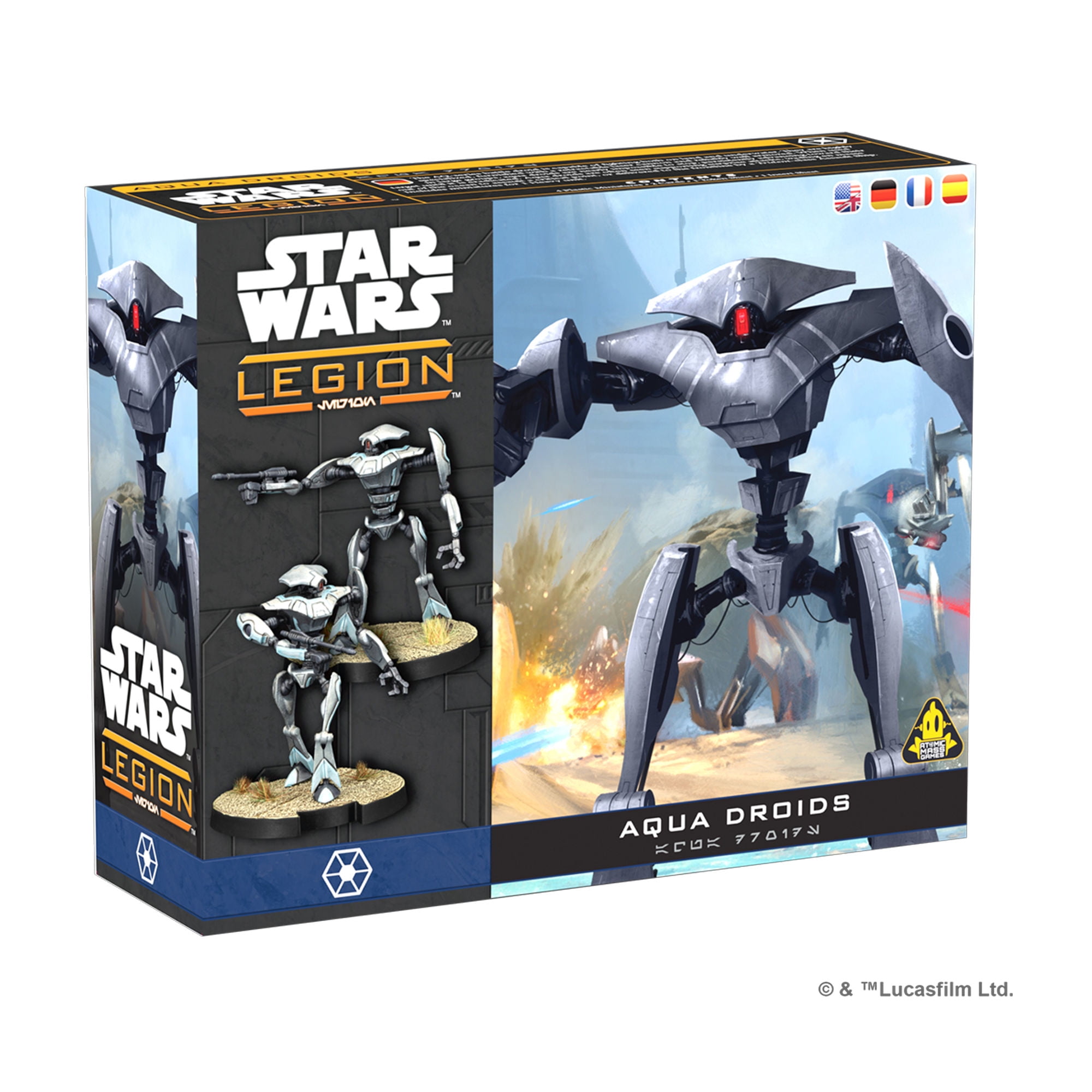 Asmodee - Juego De Miniaturas Star Wars Legion - Aqua Droid Unit Expansion