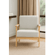 thumbnail image 4 of Poltrona Tayko Gris Clara Sillón Estilo Nórdico con Estructura de Madera, 4 of 6