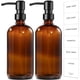 thumbnail image 1 of Dispensador De Jabón Gmisun De Vidrio Ámbar De 500 Ml Con Bomba De Acero Inoxidable, 1 of 9