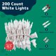 thumbnail image 2 of Luces navideñas PREXTEX 200, transparente, blanco cálido, 12 m, para interiores y exteriores, 2 of 7