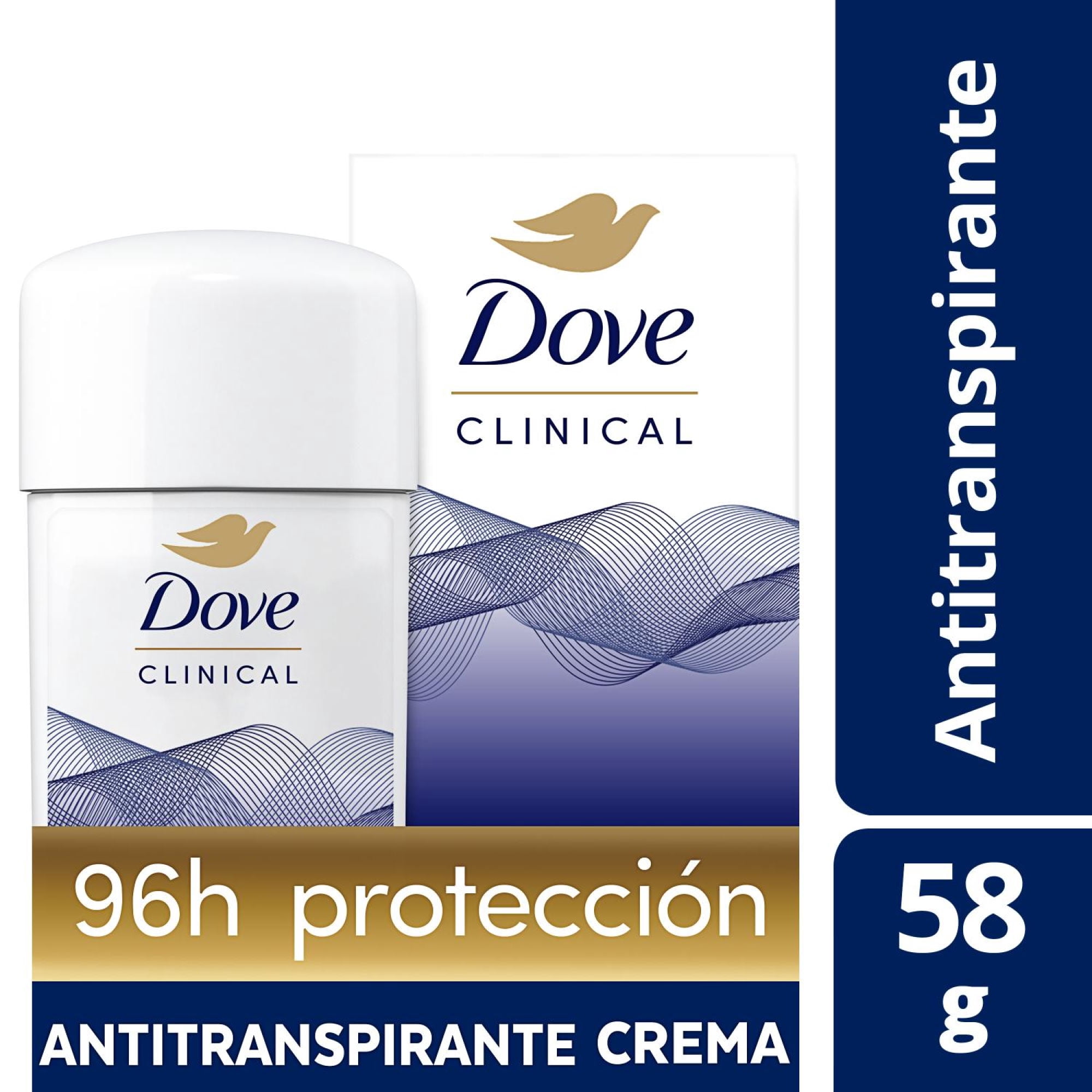 Desodorante Crema Dove Clinical Original Mujer, 58 g