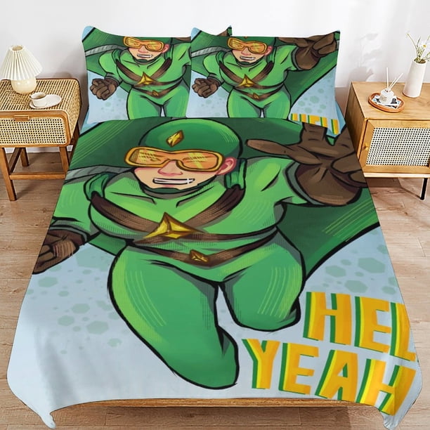 Kite Man Hell Yeah Bedding Sets Ultra Soft Skin-Friendly Duvet Cover 3 Piece, Cute Comforter Cover Bed Set for Boys Girls Kids
