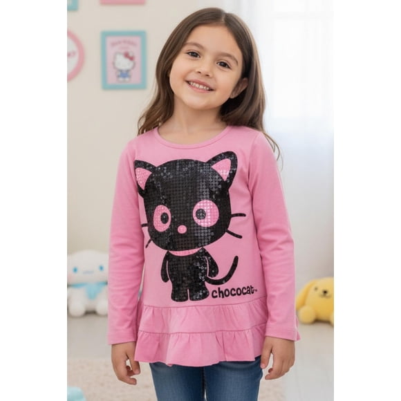 Polera Niña Chococat fucsia 12