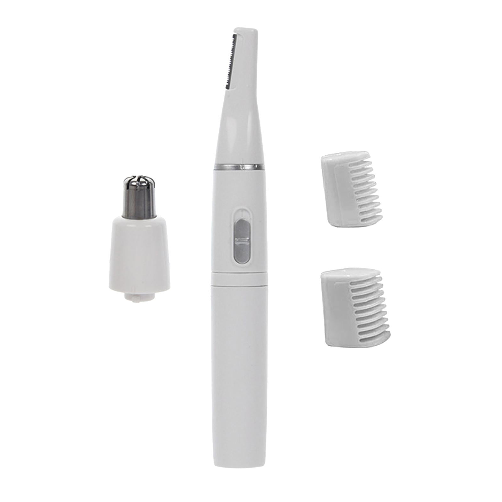 Ioensy - Afeitadora De Nariz Trimmer 2 En 1 Lavable Clipper Portátil Para Removedor De Mujeres Blanco
