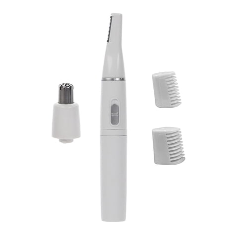 Ioensy - Afeitadora De Nariz Trimmer 2 En 1 Lavable Clipper Portátil Para Removedor De Mujeres Blanco