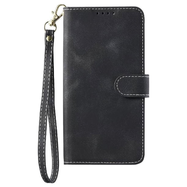 Funda Cartera para Realme 13 Plus Tapa con Ranuras, Soporte y Correa Negro