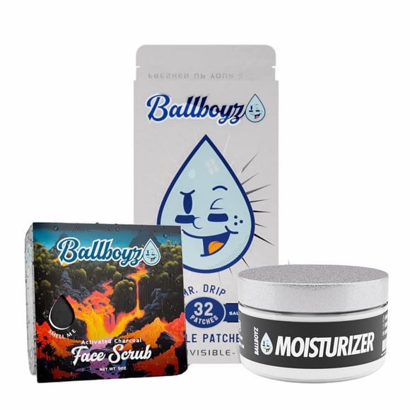 Set de Cuidado de la Piel Ballboyz con Jabón y Exfoliante de Carbón Activado