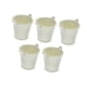thumbnail image 5 of 5 Cubos De Metal Galvanizado, Contenedores Rústicos Para Recuerdos De Fiesta, Resistentes, Color Blanco, 5 of 5