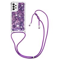 Funda Foxdock Para Samsung Galaxy A23 Con Cuerda Ajustable, Brillo Líquido, Protección Antigolpes Y Lente – Ideal Para Regalo