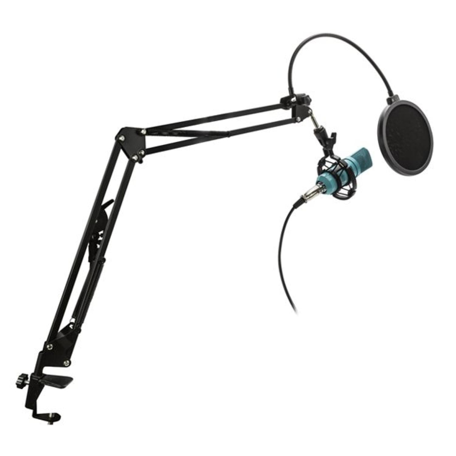 Kit Grabacion Estudio Microfono 4 En 1 Turquesa Kit68 Philco