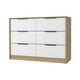 thumbnail image 1 of Comoda 4 Cajones 2 Puertas Fm-003c - Cafe Claro Y Blanco, 1 of 7