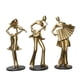 thumbnail image 2 of 3x figura de músico ornamental, figura artística, escultura, reproductor de música, estatua para mesa de oficina, centro de mesa, decoración, regalo d, 2 of 5