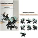 thumbnail image 2 of Coche Cuna Doble Multiposiciones Compacto Negro By LuBabycas, 2 of 8
