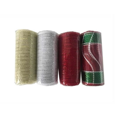 Cinta Para Árbol De Navidad De 15 Cm Mesh, Color Surtido, 1 Un 1 Un Holiday Time