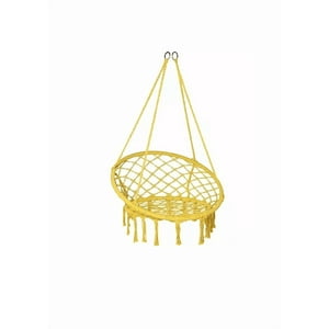 Genérico - Silla Colgante Muna Tejida Amarilla Tipo Columpio Decorativa