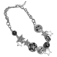 Magideal - Collar Con Colgante De Dijes De Estrella Para Mujer, Gargantilla De Accesorios De Joyería Femenina A La Moda