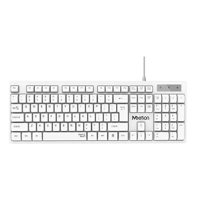 Genérico - Teclado Usb Meetion K300 Silencioso Blanco Español
