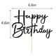 thumbnail image 3 of Decoración Para Tartas Con Purpurina Para Cumpleaños Hecha A Mano Color Negro, 3 of 9