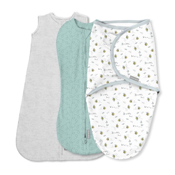 Set Swaddle Ingenuity SwaddleMe Comfort Pack 03M, 3 piezas