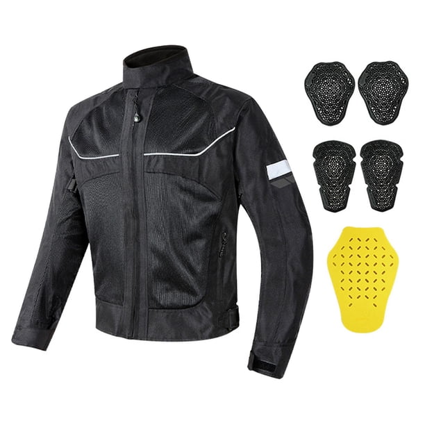 Chaqueta de moto de verano Chaqueta de moto Chaqueta de equipo de protección ajustable reflectante Chaqueta de motocross para hombres Mujeres Touring L