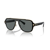 Gafas De Sol Versace Man Con Montura Negra, Gris Claro Y Espejo Plateado