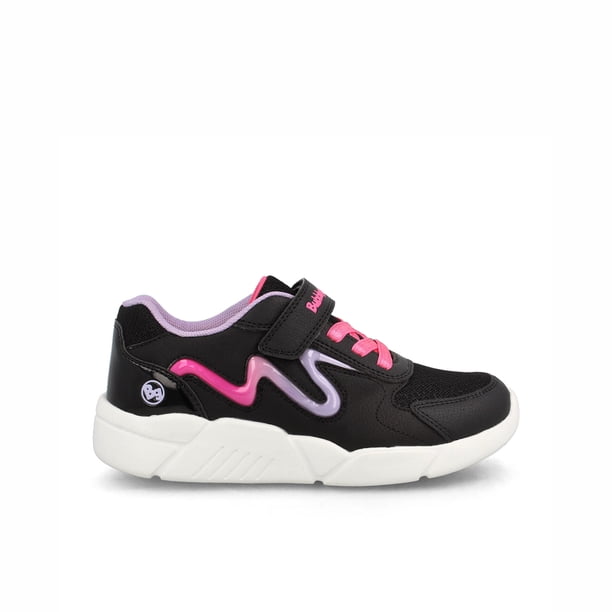 Zapatilla Niña Bubblegummers Faith Negro - Fucsia