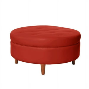 Latam Home - Pouf Paris Pu Rojo