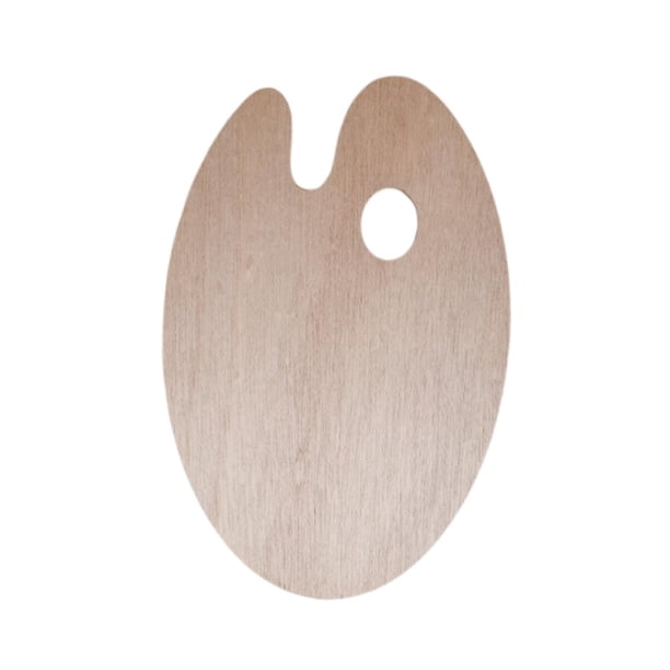 Paleta de pintura de madera Paleta de pintura Suministros de artesanía para acrílico y pinturas al óleo Color de pintura Mezcla Bandeja para principia