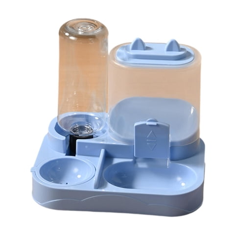 Ioensy - Comedero Automático Para Mascotas, Compacto, Para Conejos, Pequeños Animales Y Gatitos, Color Azul.